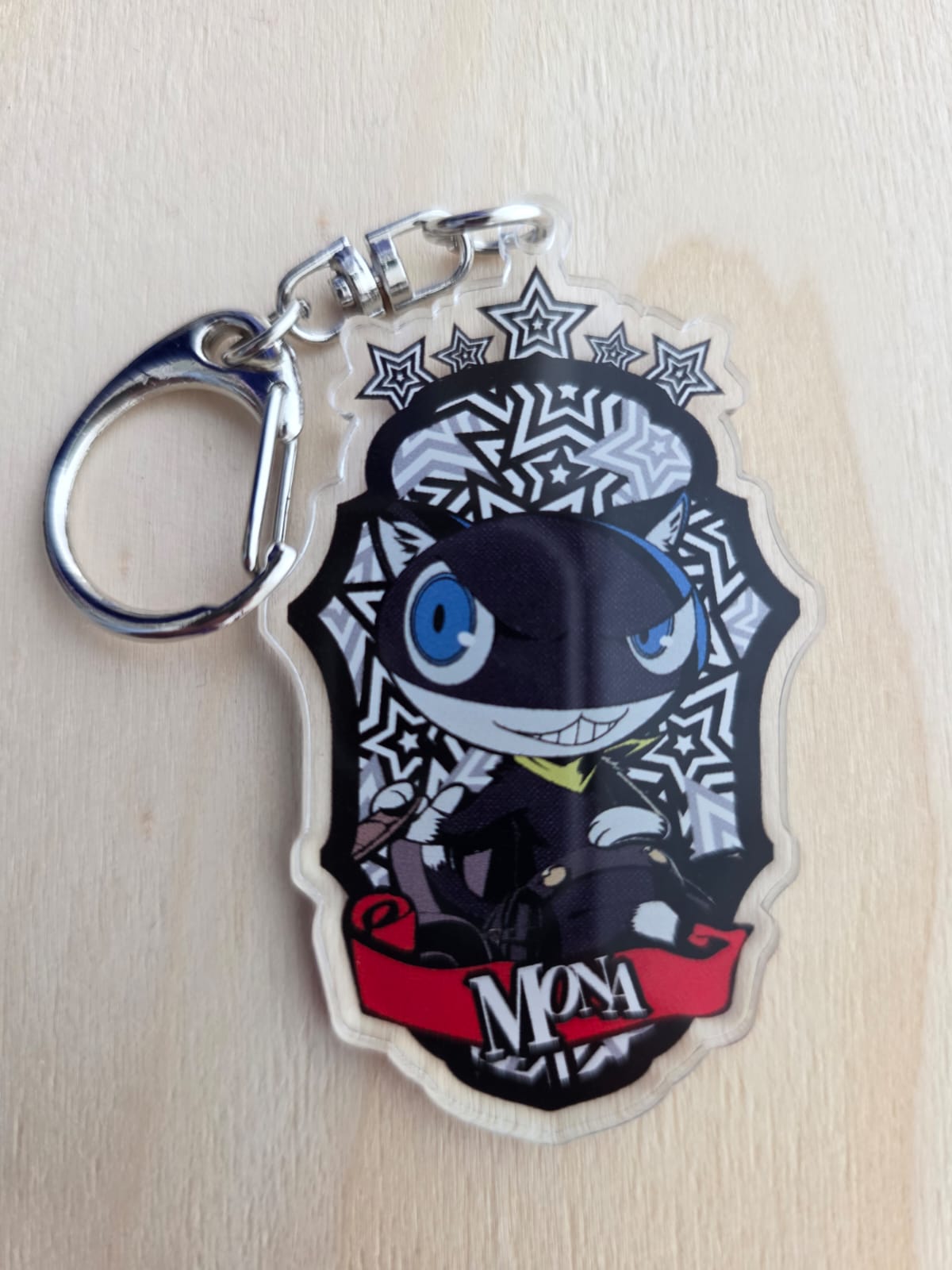 Persona 5 Trading Emblem Acrylic Keychain -Morgana
